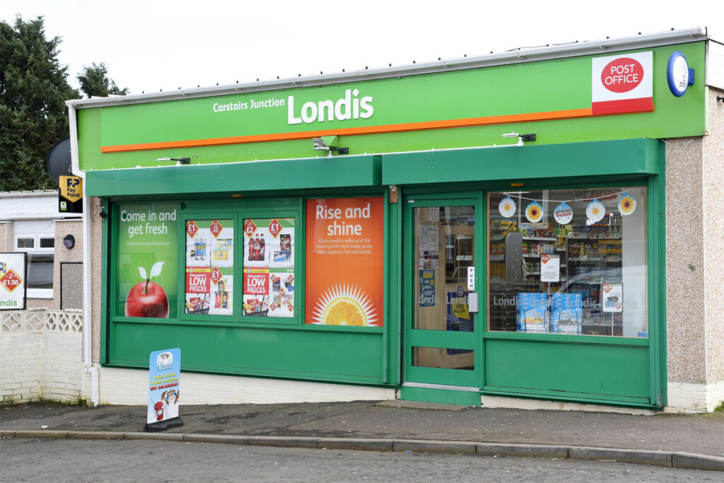 Exterior shot of a Londis store.
