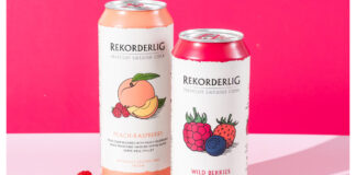 Wild berries and peach-raspberry Rekorderlig cans
