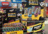Promotional bays for Soopa Hooch drinks inside a Bestway depot.
