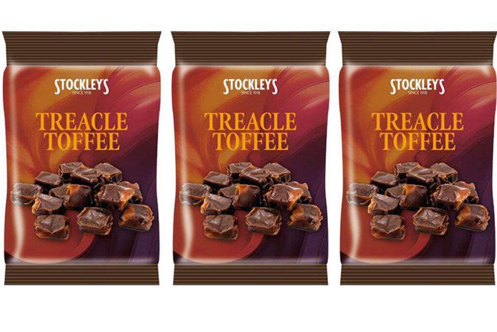 Pack shots of Stockley's Treacle Toffee.