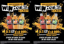 Promotion for Tango on-pack giveaway offering prizes from £1 to £10,000.