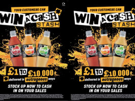 Promotion for Tango on-pack giveaway offering prizes from £1 to £10,000.