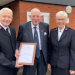 Salvation Army bestows its highest civilian award to Sir Boyd Tunnock Sir Boyd Tunnock receiving his award from the Salvation Army