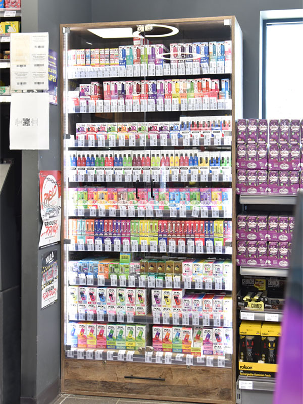 Vaping cabinet inside Spar Motherwell Road