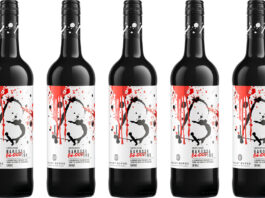 Bottles of Barossa Ink Shiraz 'Barossa Blood Ink Shiraz' for Halloween 2025.