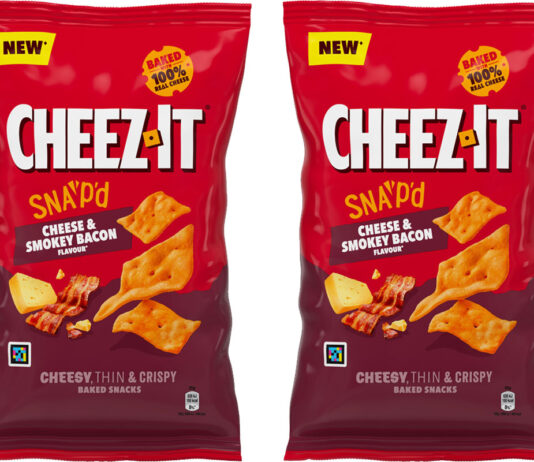 Cheez-It unveils new flavour with Cheese & Smokey Bacon Pack shots of Cheez-It Cheese & Smokey Bacon flavour.