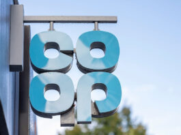Co-op partners with The Hacking Games to help prevent future cyber crime Co-op sign hanging outside of a Co-op store.