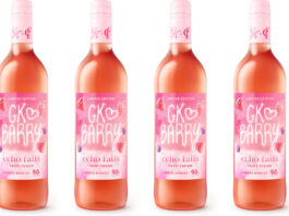 Pack shots of GK Barry Echo Falls Fruit Fusion bottles.