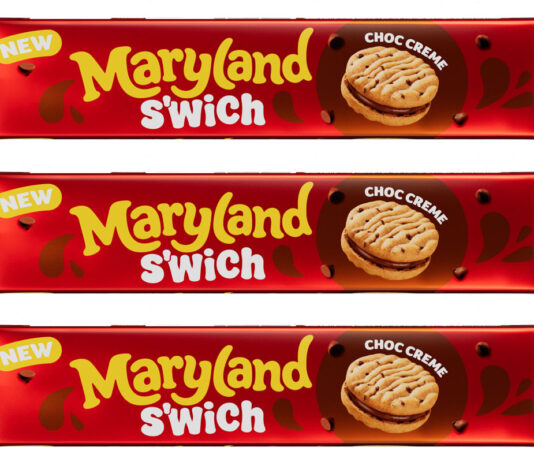 Maryland cookies unveils new chocolate-chip cookie sandwich packs Pack shots of Maryland S'wich cookies.