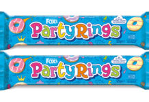 Pack shots of Fox's Party Rings biscuits.