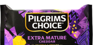 Pack shot of Pilgrims Choice Extra Mature Cheddar.