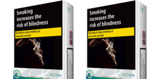 Packshots of Signature Action menthol capsule range in a 17-pack format.