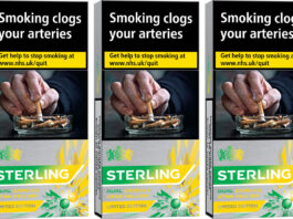 Pack shots of Sterling Dual Capsule Xtra Yellow Limited Edition.