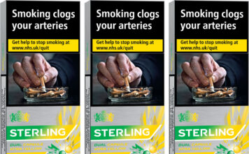 Pack shots of Sterling Dual Capsule Xtra Yellow Limited Edition.