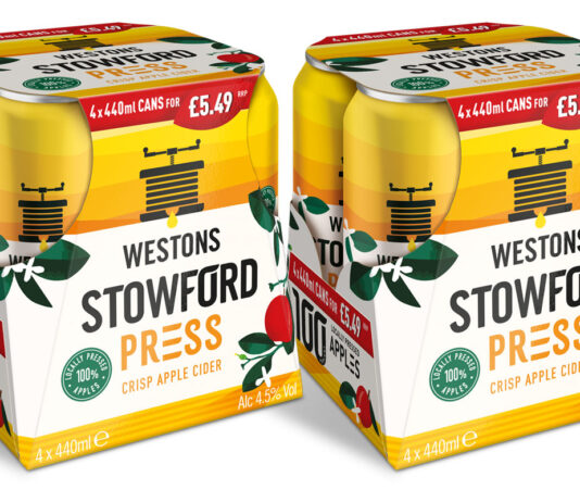 Westons Cider unveils new look for Stowford Press brand Pack shots Stowford Press PMP four packs.