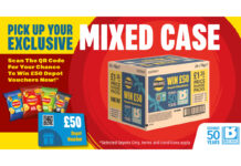 Promotional image of Bestway and PepsiCo's in-depoot giveaway for the wholesaler's 50th anniversary.