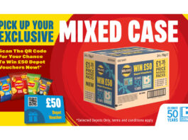 PepsiCo marks Bestway’s 50th anniversary with exclusive Walkers giveaway Promotional image of Bestway and PepsiCo's in-depoot giveaway for the wholesaler's 50th anniversary.