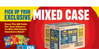 Promotional image of Bestway and PepsiCo's in-depoot giveaway for the wholesaler's 50th anniversary.