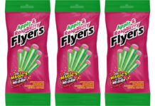 Pack shots of Apple & Raspberry Flyers.
