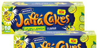 Pack shots of Jaffa Cakes Yuzu Lemon.