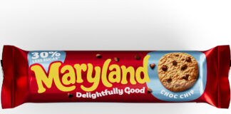 Pack shot of Maryland Delightfully Good Choc Chip Cookies.