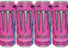 Pack shots of Monster Zero Sugar Ultra Fantasy Ruby Red.