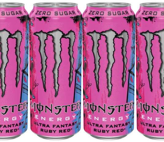 Monster Energy unveils new flavour to the zero sugar Ultra range with grapefruit taste Pack shots of Monster Zero Sugar Ultra Fantasy Ruby Red.