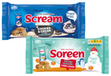 Pack shots of Soreen seasonal packs including the Halloween Cookies & Cream and Christmas Salted Caramel packs.