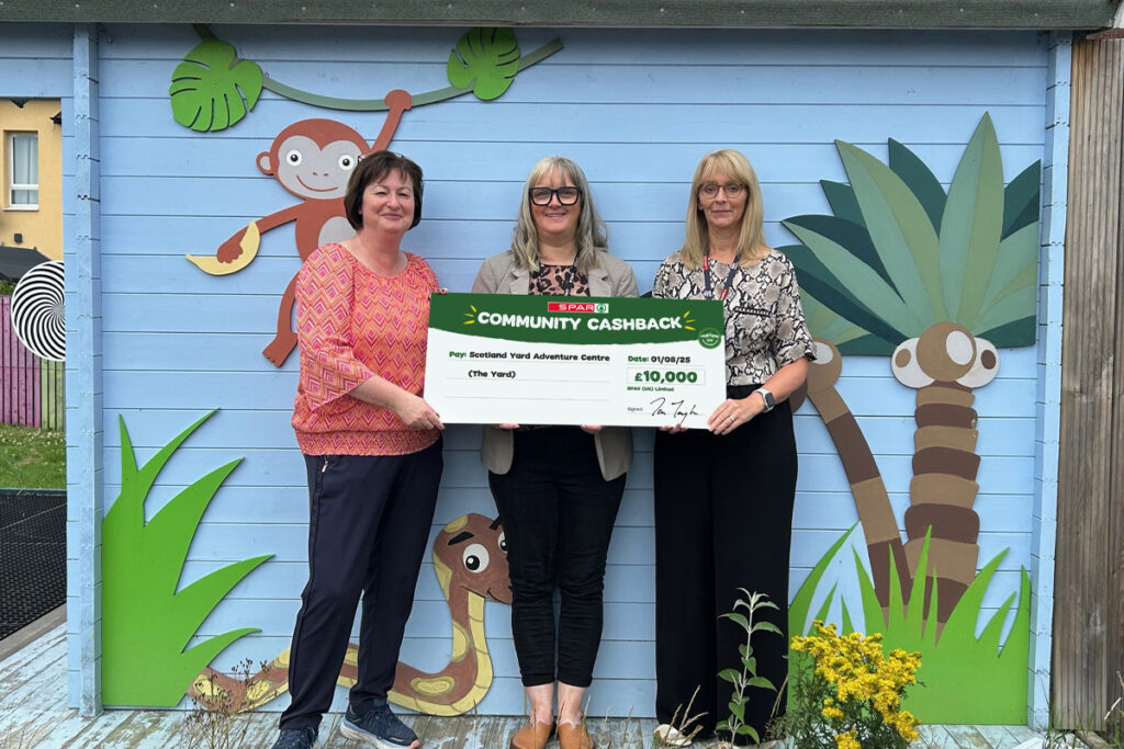Dundee’s The Yard awarded £10,000 from SPAR Scotland as part of its national Community Cashback campaign
