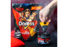 Doritos is teaming up with Stranger Things to launch a limited-edition Black Garlic Dip and Stranger Things-inspired party-sized bags ahead of the hit show’s much-anticipated final series later this year.