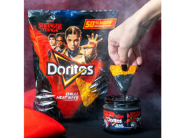 Doritos goes to the dark side with Stranger Things tie-up Doritos is teaming up with Stranger Things to launch a limited-edition Black Garlic Dip and Stranger Things-inspired party-sized bags ahead of the hit show’s much-anticipated final series later this year.