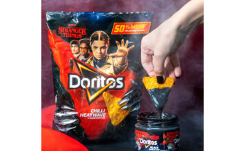 Doritos is teaming up with Stranger Things to launch a limited-edition Black Garlic Dip and Stranger Things-inspired party-sized bags ahead of the hit show’s much-anticipated final series later this year.