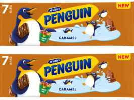 Penguins are not just black and white, they’re also caramel! McVitie's is launching a caramel version of its classic Penguin buscuit.
