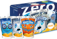 Capri-Sun brings back its Halloween themed packs Pack shots of Capri Sun Zero Orange with themed Halloween designs for 2025 with individual pouches showcasing the limited edition looks.