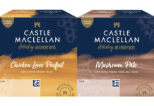 Pack shots of Castle MacLellan Chicken Liver Parfait and Mushroom Pâté.