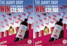 Win a share of £20k with Jam Shed competition Advert for the Jam Shed 2025 competition 'The Jammy Drop" offering people the chance to win a share of £20,000.