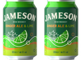 Jameson rolls out new whiskey based RTD cans Pack shots of Jameson Ginger Ale & Lime RTD cans.