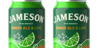 Pack shots of Jameson Ginger Ale & Lime RTD cans.