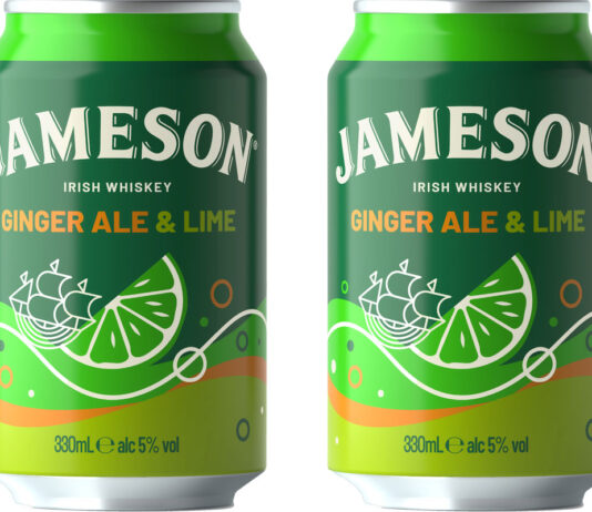 Jameson rolls out new whiskey based RTD cans Pack shots of Jameson Ginger Ale & Lime RTD cans.