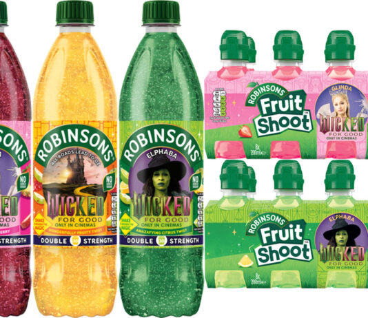 Wicked For Good promotion returns to Robinsons bottles Pack shots of Robinsons Wicked For Good promotion across its bottles including variants of Robinsons Amazifying Citrus Twist, Outstandiful Berry and Wonderfully Fruity Twist. There are also pack shots of Fruit Shoot variants Thrillifying Citrus and Sparkle Berry.