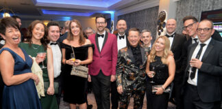 A group of people attending the Scottish Grocer Awards 2024.