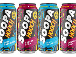 Soopa Hooch rolls out to Asda stores Pack shots of Soopa Hooch Blue Raspberry and Soopa Hooch Cherry Cola.