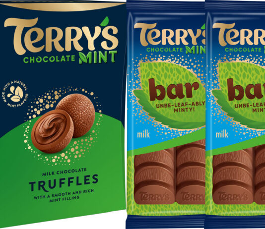Terry’s Chocolate builds on Mint success for Christmas Pack shots of Terry's Mint Truffles and Terry's Chocolate Mint tablet bars.