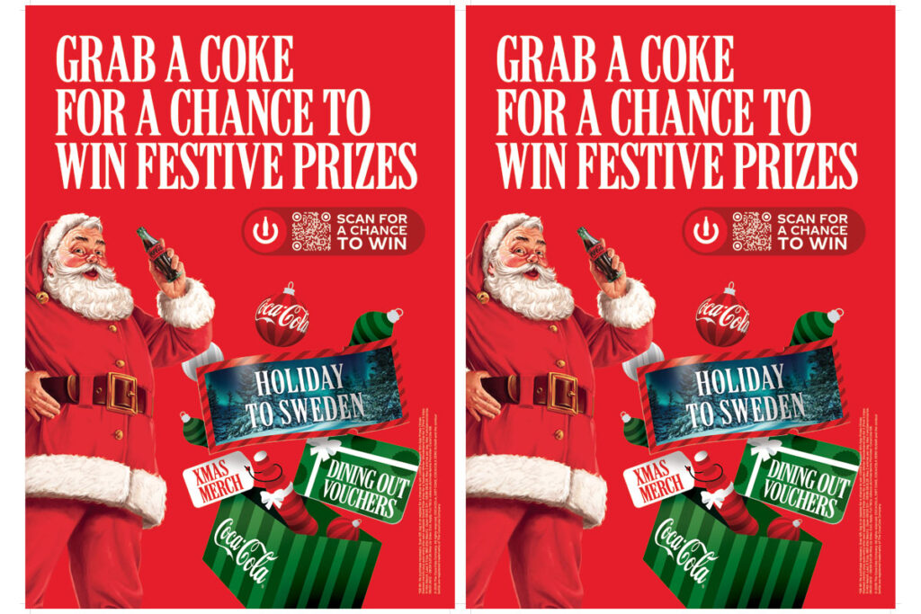 Promotional image for CCEP's Christmas campaign for Coca-Cola.