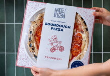 Edinburgh sourdough pizza brand East Pizzas rolls into retail A person holds a pack of East Pizza Pepperoni Pizza.