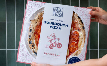Edinburgh sourdough pizza brand East Pizzas rolls into retail A person holds a pack of East Pizza Pepperoni Pizza.