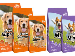 Value is crucial for pet owners, says Feedwell Pack shots of Feedwell Dog food range including the Supreme and Mini packs.