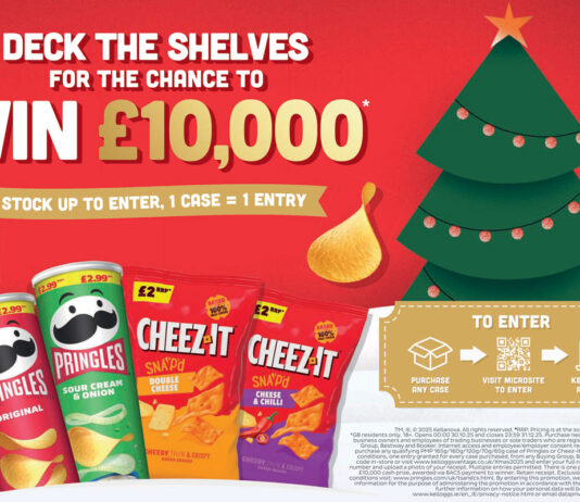 Kellanova spreads festive cheer with new ‘Deck the Shelves’ retailer competition Advert for the Kellanova 'Deck the Halls' competition for winter 2025 offering retailers the chance to win £10,000.