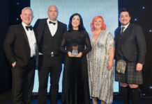 Natalie and Martin Lightfoot from Londis Solo Convenience in Baillieston scoop the top honour at The Scottish Grocer Awards