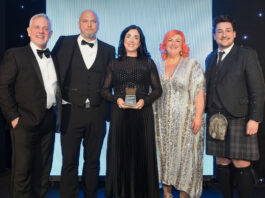 Natalie and Martin Lightfoot from Londis Solo Convenience in Baillieston scoop the top honour at The Scottish Grocer Awards
